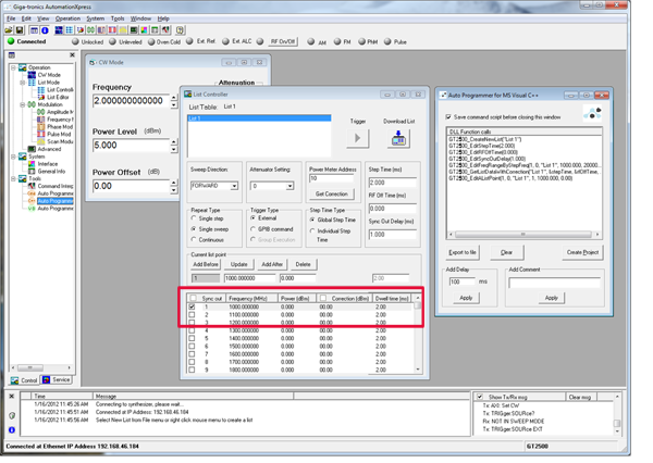 Automation Xpress 2500B Screenshot